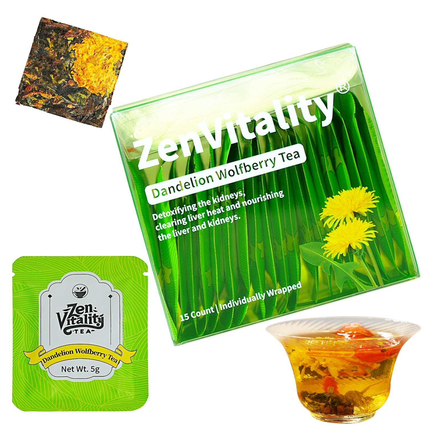 Amazon.com : ZenVitality® Organic Dandelion Wolfberry Tea For